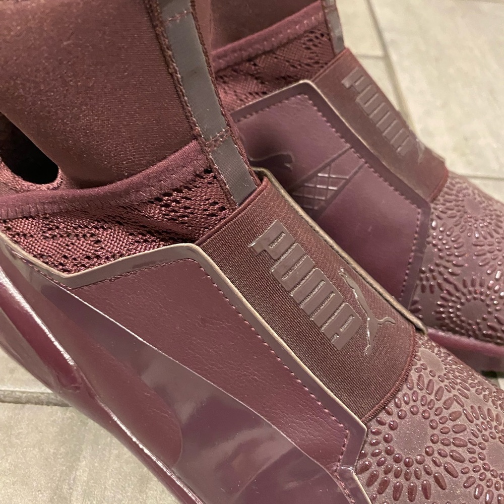 Puma Purple Athletic Shoes Slip-On High-Top